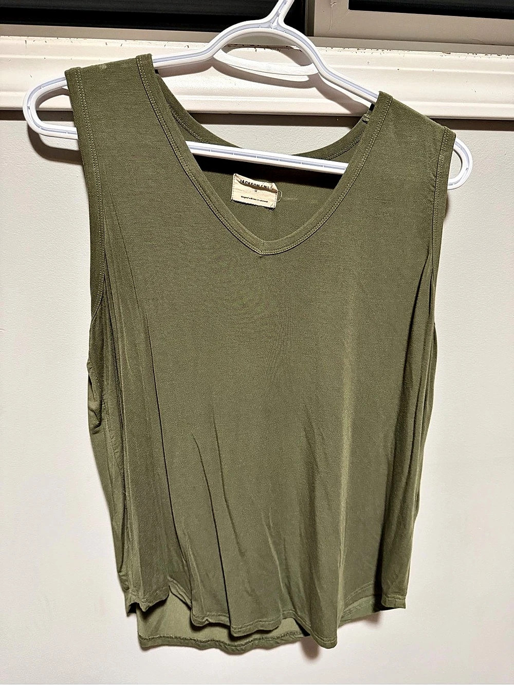 Jackson Rowe Sleeveless Tank Top in Green Size Medium